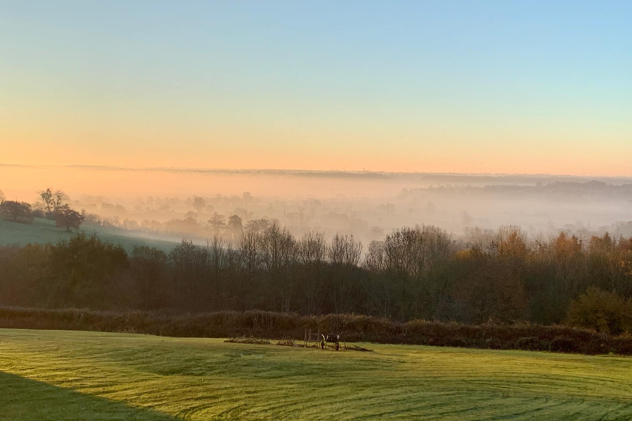 Photo Vue au lever du soleil, Calvados, Normandie