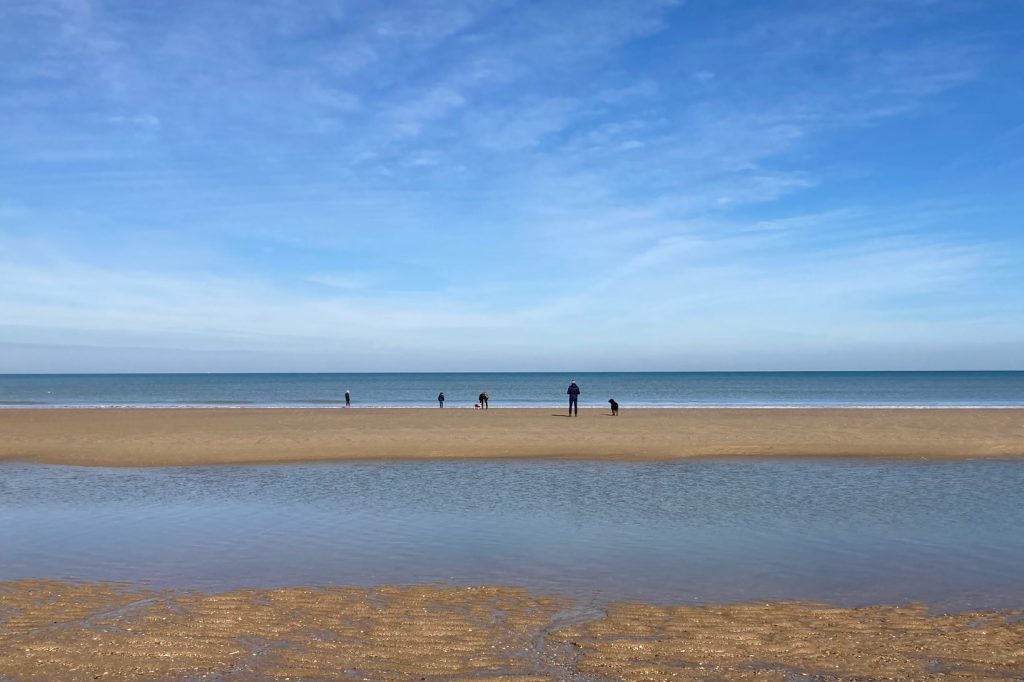 Photo Plage marée basse, Calvados, Normandie